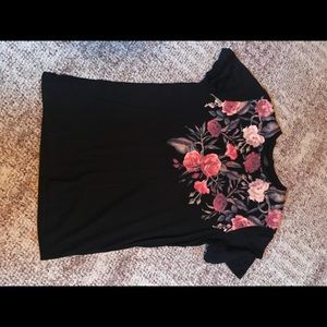 Zara rose floral T-shirt